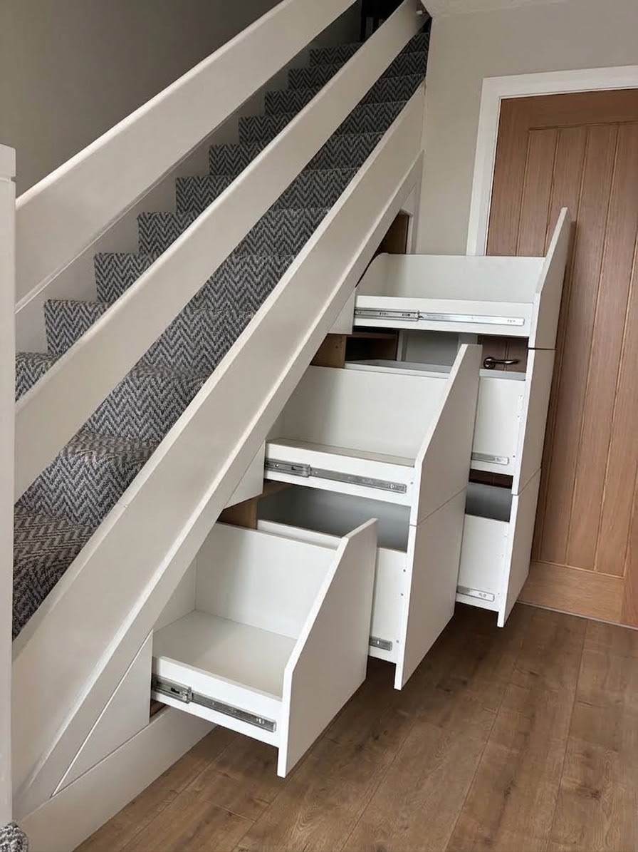 After: Turning this unused space into a functional easy access drawer unit