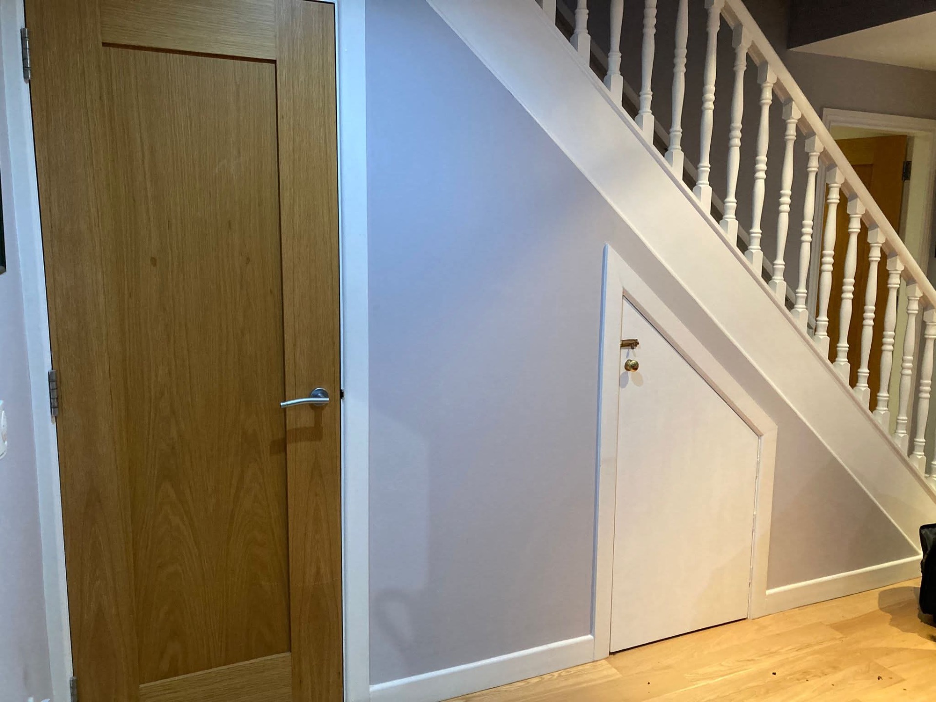 Before: I made this under used space into a fully functioning set of accessible drawers with tall storage space available to the left. 